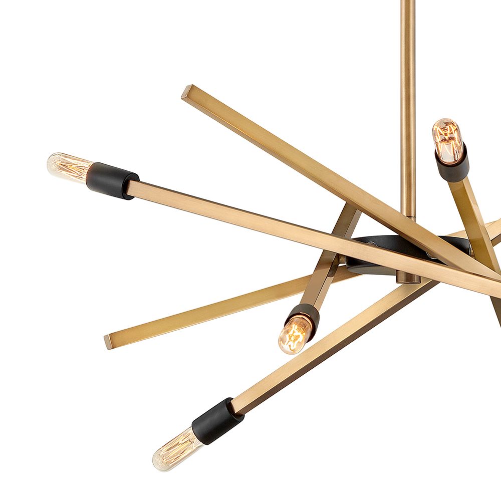 Image 4 Hinkley Archer 26" Wide 6-Light Modern Brass Sputnik Chandelier more views