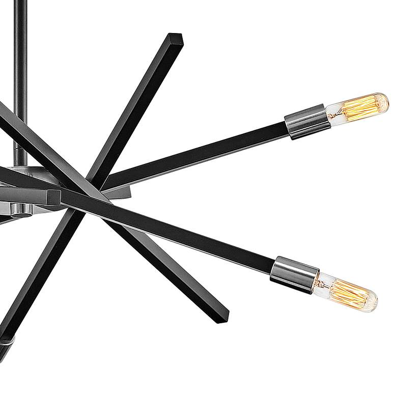 Image 3 Hinkley Archer 26" Wide Satin Black Modern 6-Light Pendant Light more views