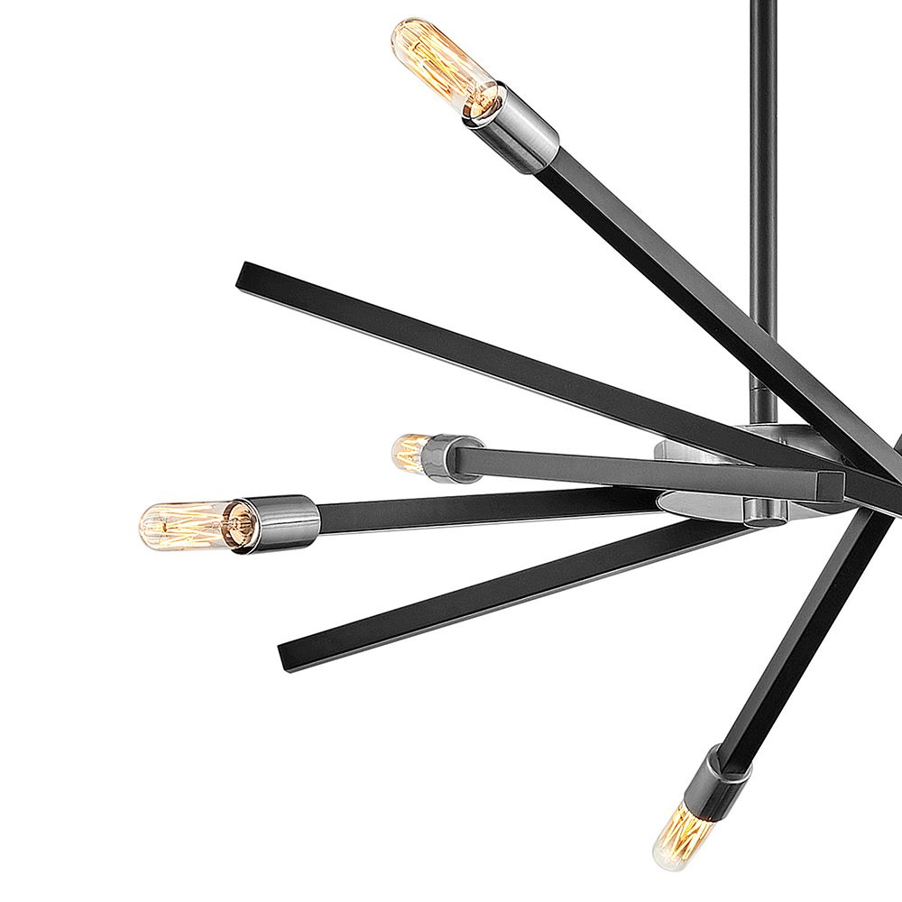 Image 6 Hinkley Archer 26" Wide Satin Black Modern 6-Light Pendant Light more views