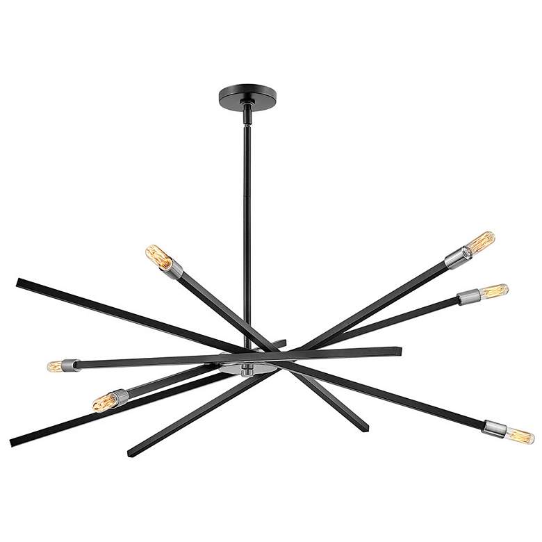 Image 2 Hinkley Archer 42 1/2" Satin Black 6-Light Modern Sputnik Chandelier