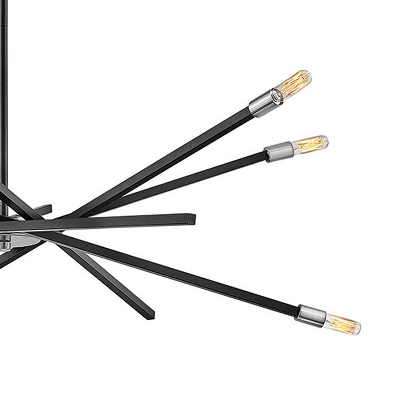 Image 3 Hinkley Archer 42 1/2" Satin Black 6-Light Modern Sputnik Chandelier more views