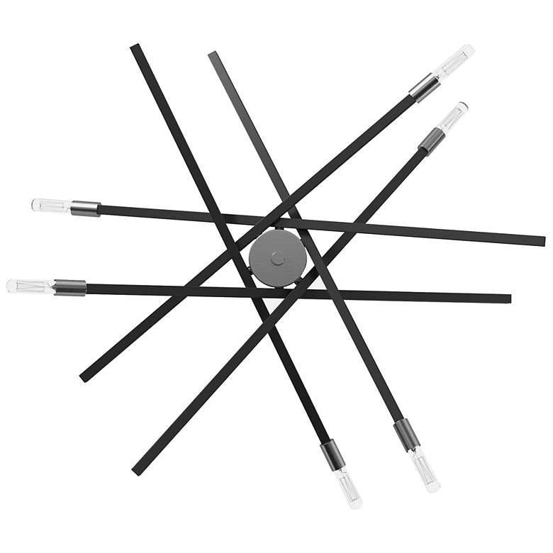 Image 7 Hinkley Archer 42 1/2" Satin Black 6-Light Modern Sputnik Chandelier more views