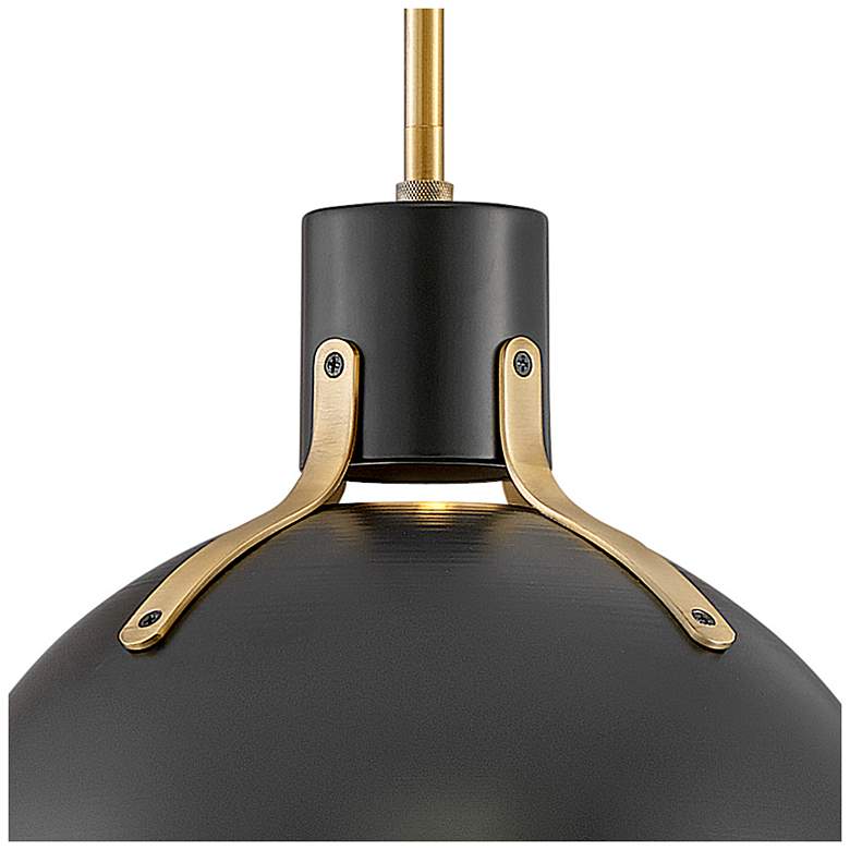 Image 6 Hinkley Argo 14" Wide Gold and Satin Black Dome Pendant Light more views