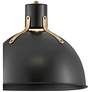 6_Hinkley Argo 14" Wide Gold and Satin Black Dome Pendant Light more views