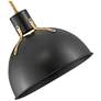 7_Hinkley Argo 14" Wide Gold and Satin Black Dome Pendant Light more views