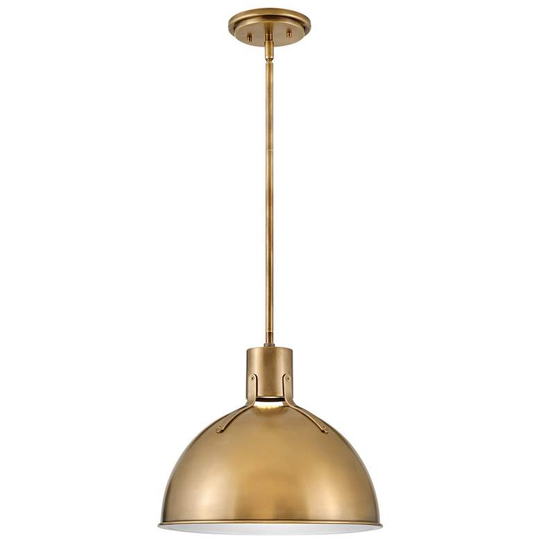 Image 1 Hinkley Argo 14" Wide Heritage Brass LED Dome Pendant Light
