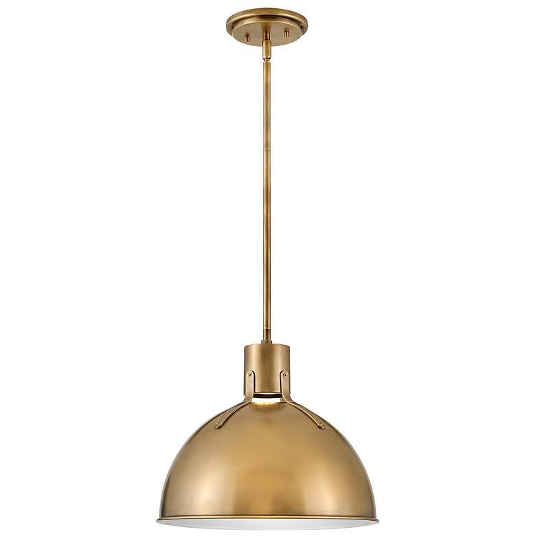 Image 1 Hinkley Argo 14 inch Wide Heritage Brass LED Dome Pendant Light