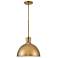 Hinkley Argo 14" Wide Heritage Brass LED Dome Pendant Light
