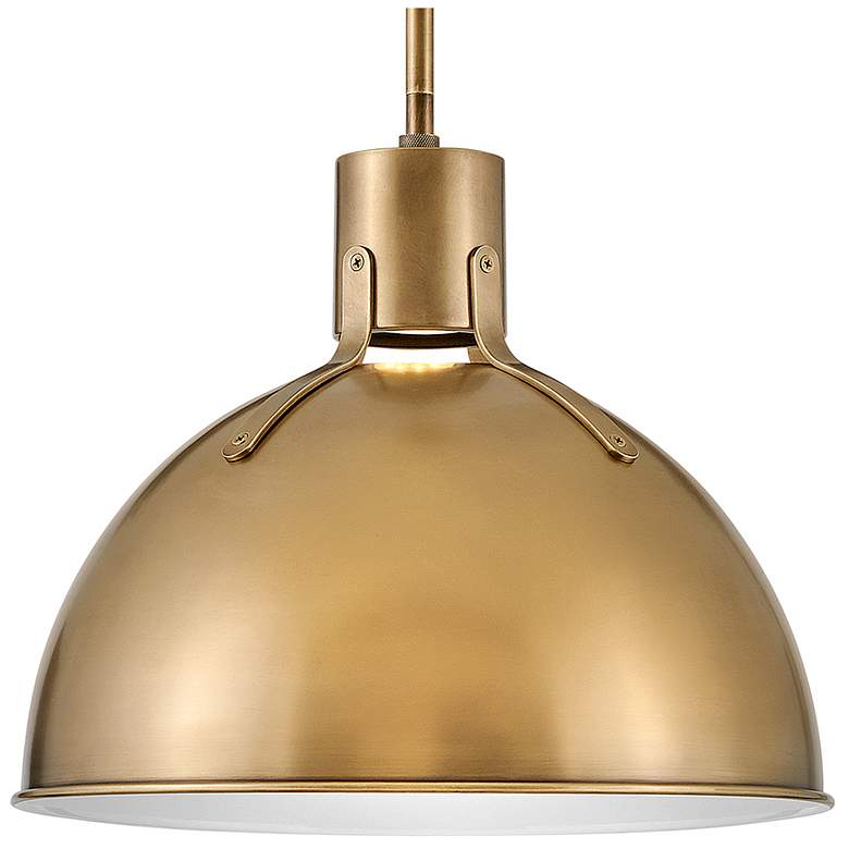 Image 2 Hinkley Argo 14" Wide Heritage Brass LED Dome Pendant Light more views