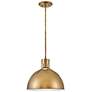 2_Hinkley Argo 14" Wide Heritage Brass LED Dome Pendant Light more views