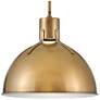 4_Hinkley Argo 14" Wide Heritage Brass LED Dome Pendant Light more views