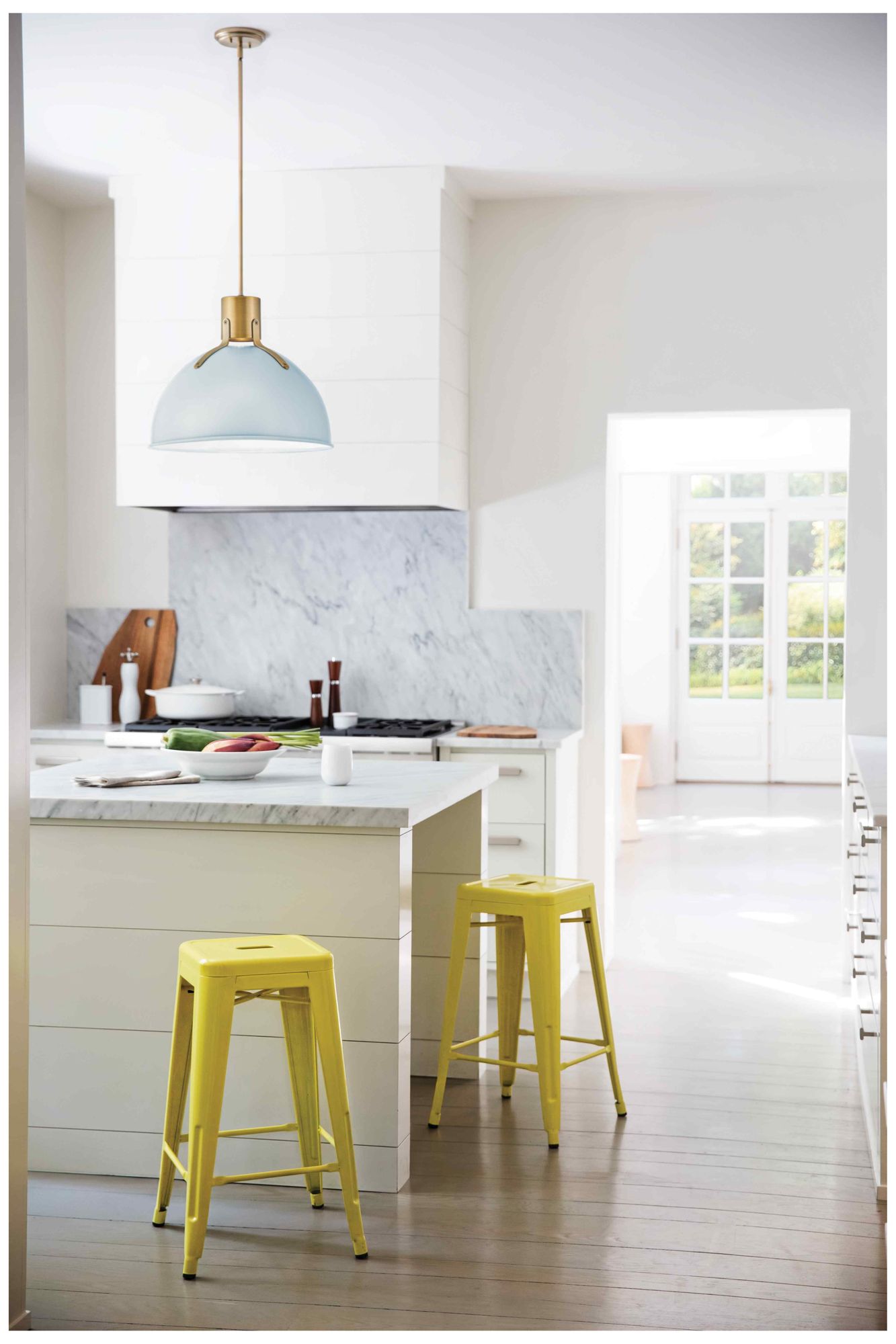 Hinkley Argo 20" Wide Polished White Brass LED Pendant Light