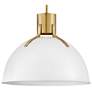6_Hinkley Argo 20" Wide Polished White Brass LED Pendant Light more views