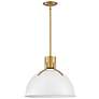 7_Hinkley Argo 20" Wide Polished White Brass LED Pendant Light more views