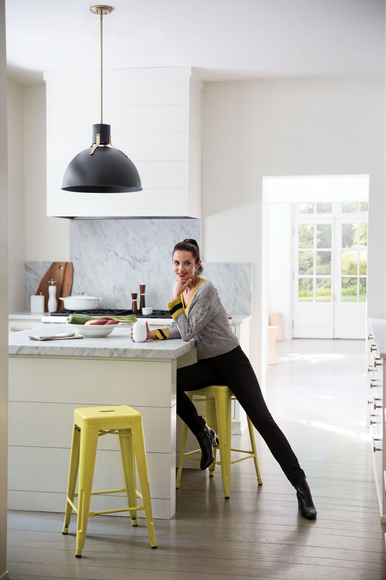 Image 6 Hinkley Argo 20" Wide Satin Black and Brass LED Dome Pendant Light more views