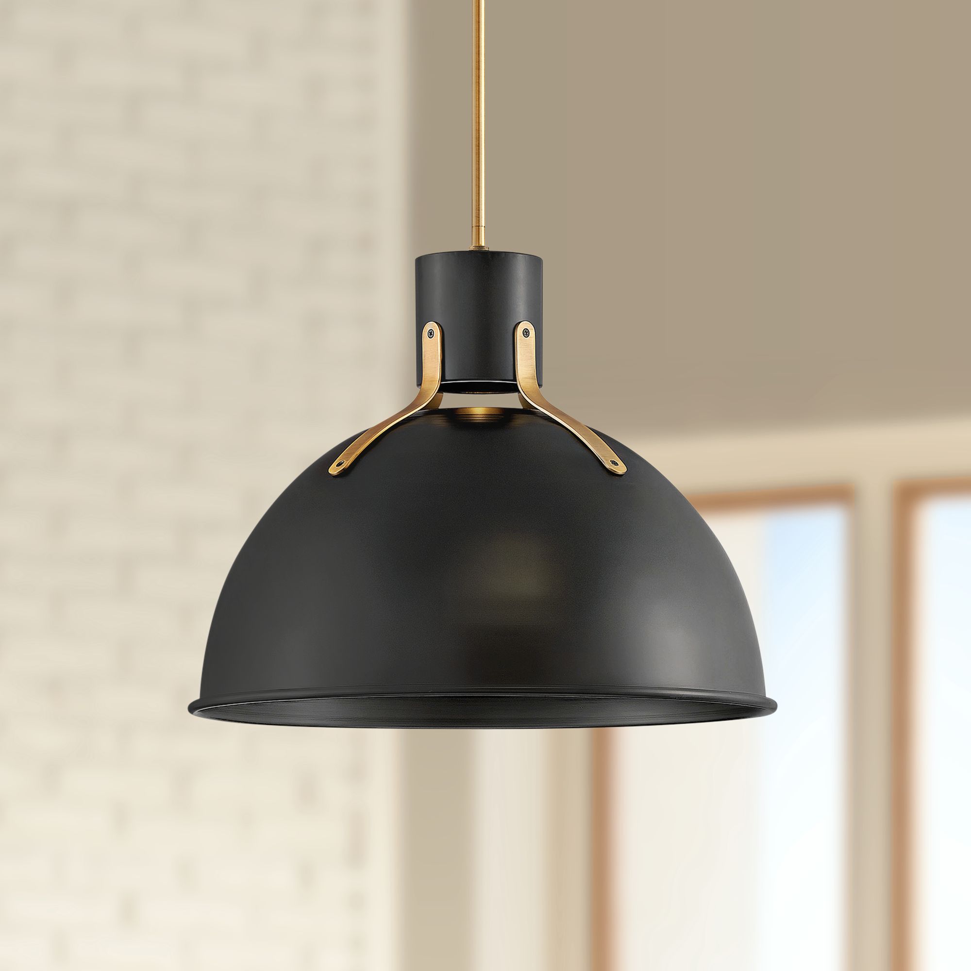 black brass pendant light