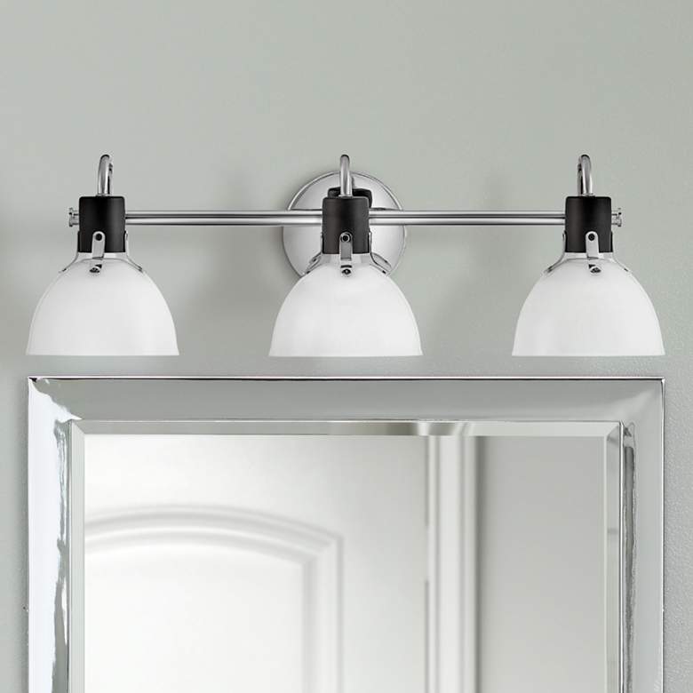 Image 1 Hinkley Argo 24 1/2" Wide Chrome 3-Light Bath Light