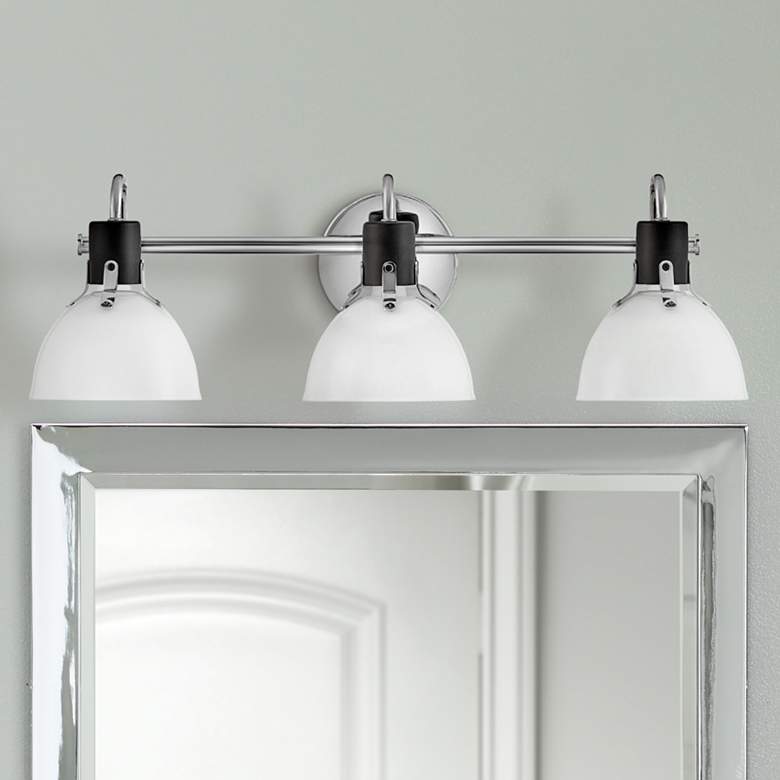 Image 1 Hinkley Argo 24 1/2 inch Wide Chrome 3-Light Bath Light