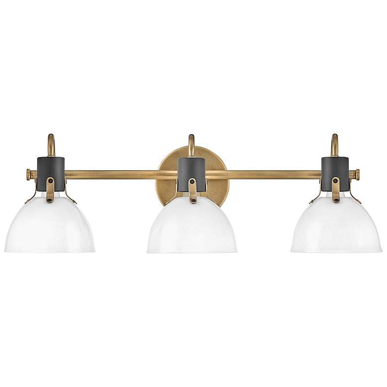 Image 2 Hinkley Argo 24 1/2 inch Wide Heritage Brass 3-Light Bath Light