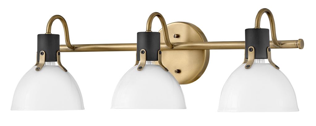 Image 6 Hinkley Argo 24 1/2" Wide Heritage Brass 3-Light Bath Light more views