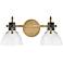 Hinkley Argo 7 1/2" High Heritage Brass 2-Light Wall Sconce