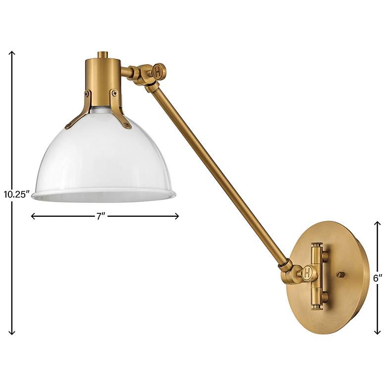 Image 3 Hinkley Argo Lacquered Brass Swing Arm Wall Lamp more views