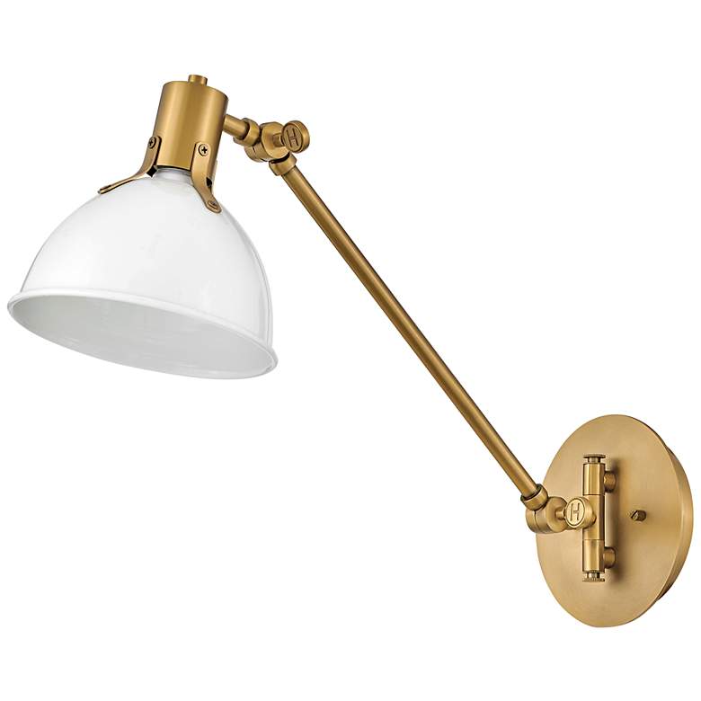 Image 5 Hinkley Argo Lacquered Brass Swing Arm Wall Lamp more views