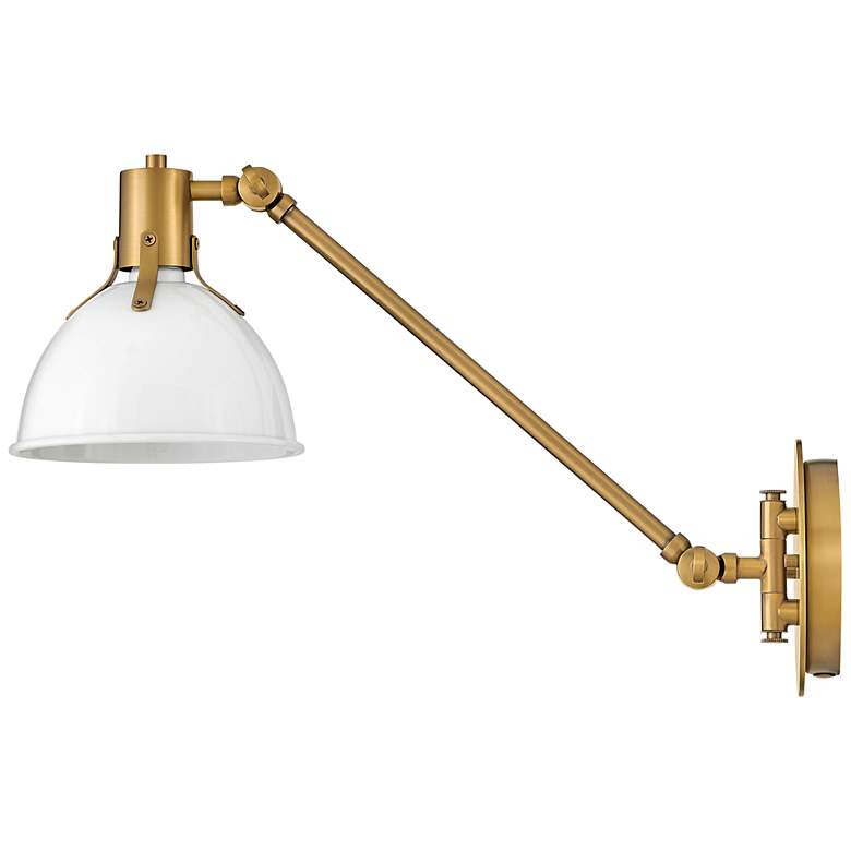 Image 6 Hinkley Argo Lacquered Brass Swing Arm Wall Lamp more views