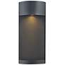 Hinkley Aria 18" Half-Round Black and Steel Mesh Outdoor Wall Light