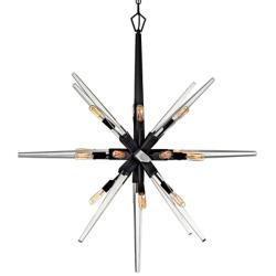 Hinkley Ariel 36"W Black 16-Light Starburst Pendant Light