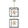 1_Hinkley Aros 20" Wide Brass Black 24-Light 2-Tier Pendant