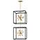Hinkley Aros 20" Wide Brass Black 24-Light 2-Tier Pendant