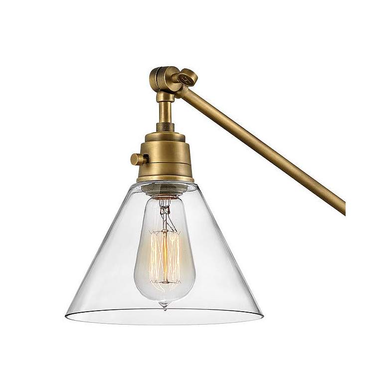Image 2 Hinkley Arti 10.25" High Brass and Clear Glass Wall Light more views