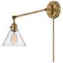 3_Hinkley Arti 10.25" High Brass and Clear Glass Wall Light more views