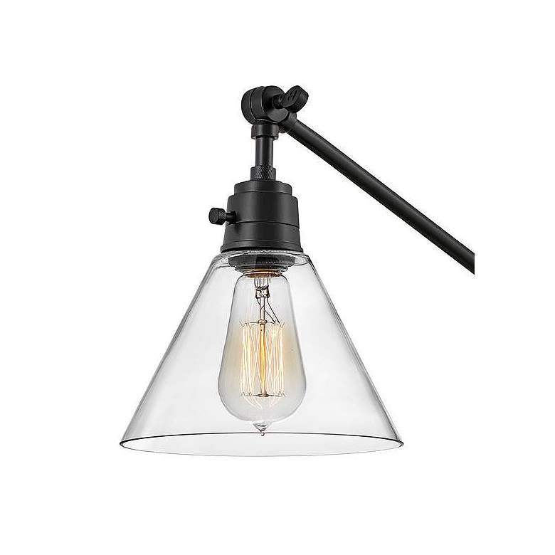 Image 2 Hinkley Arti 10 1/4" High Black and Clear Glass Industrial Wall Sconce more views