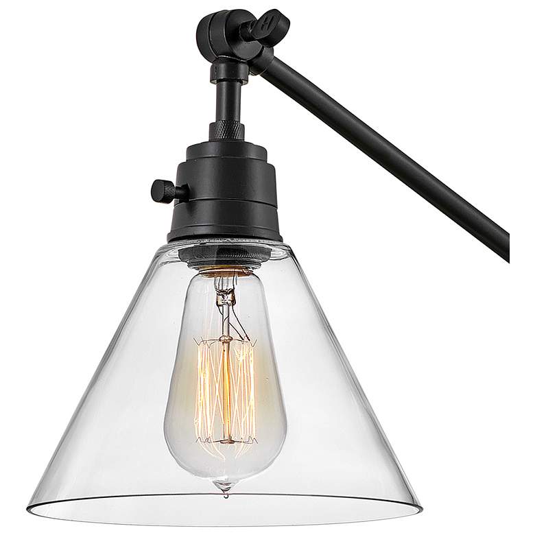 Image 4 Hinkley Arti 10 1/4" High Black and Clear Glass Industrial Wall Sconce more views