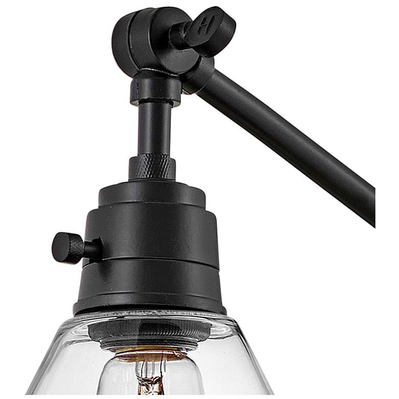 Image 5 Hinkley Arti 10 1/4" High Black and Clear Glass Industrial Wall Sconce more views
