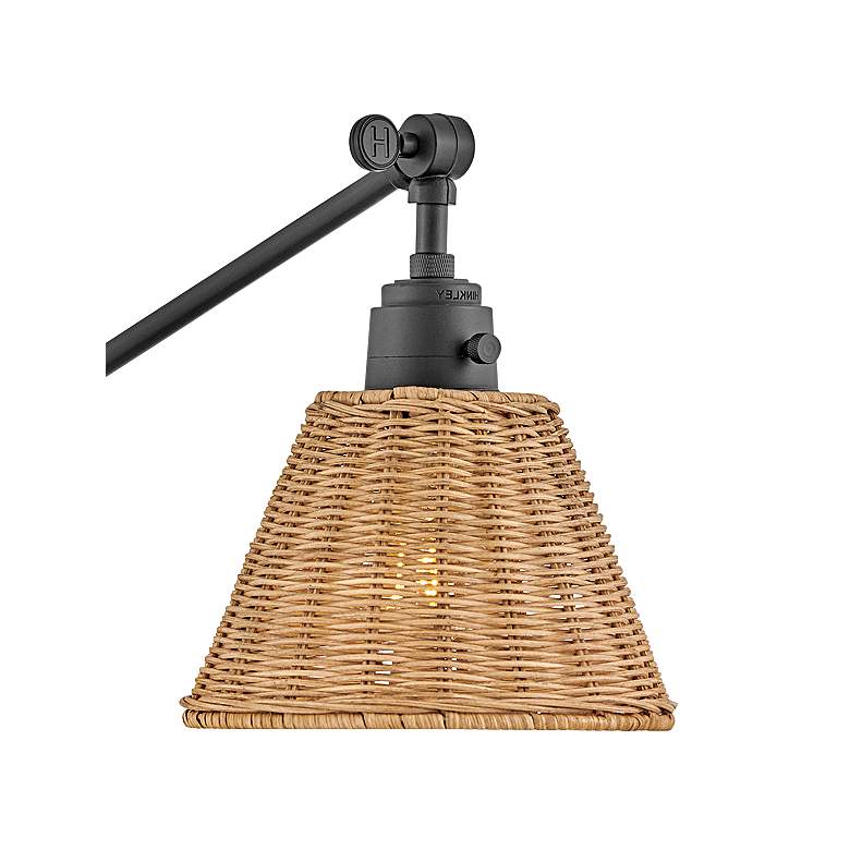 Image 2 Hinkley Arti 10 1/4"H Natural Rattan Swing Arm Wall Sconce more views