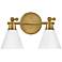 Hinkley Arti 10" High Heritage Brass 2-Light Wall Sconce