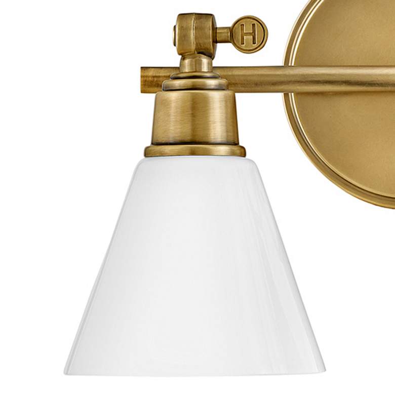 Image 6 Hinkley Arti 10" High Heritage Brass 2-Light Wall Sconce more views
