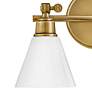 6_Hinkley Arti 10" High Heritage Brass 2-Light Wall Sconce more views