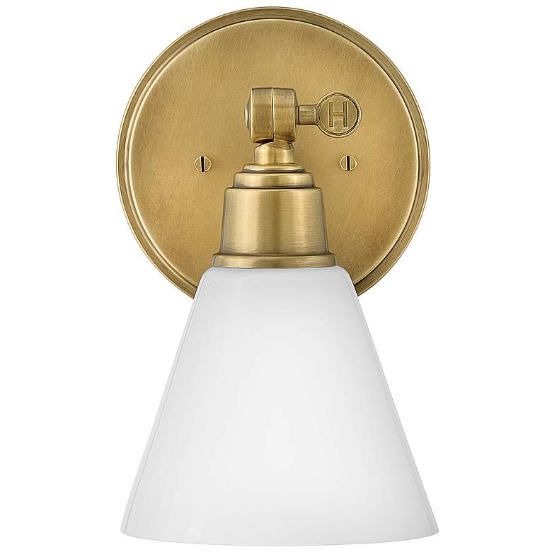 Image 3 Hinkley Arti 10" High Heritage Brass Wall Sconce more views