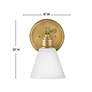 4_Hinkley Arti 10" High Heritage Brass Wall Sconce more views