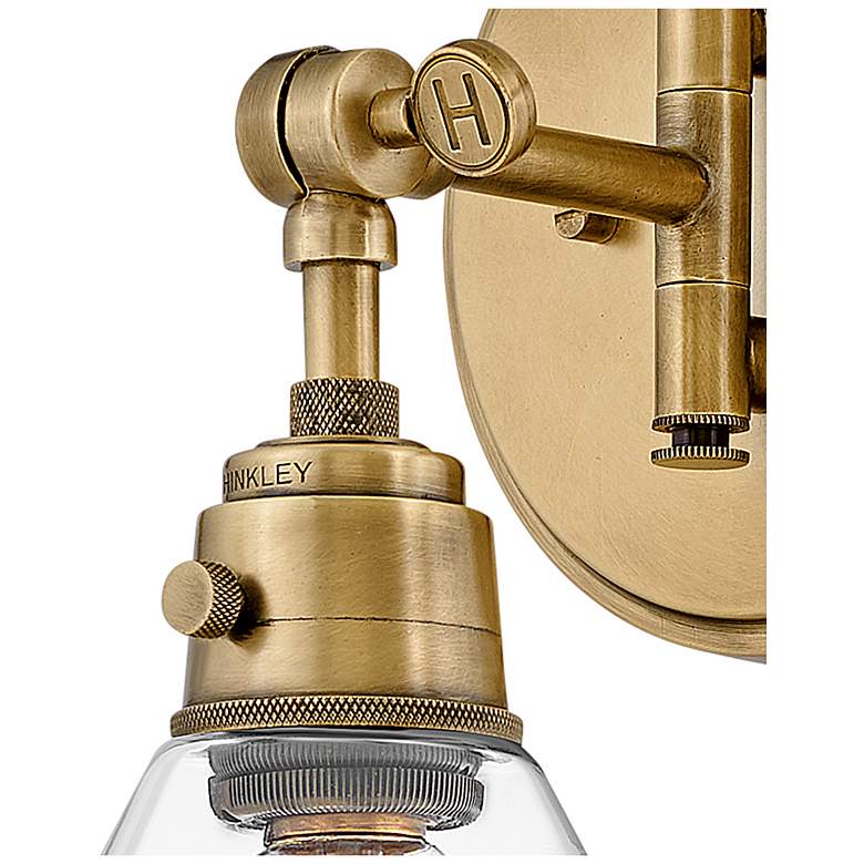 Image 5 Hinkley Arti 12.3" High Brass with Clear Shade Wall Sconce more views
