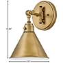 4_Hinkley Arti 12 1/4" High Brass Finish Modern Wall Sconce more views