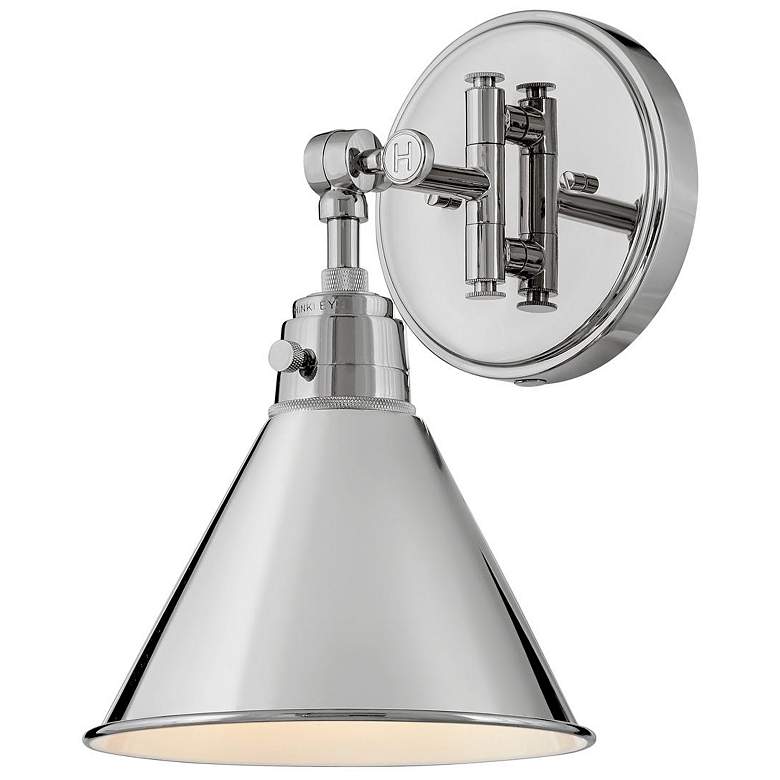 Image 1 Hinkley Arti 12 1/4" High Polished Nickel Wall Sconce