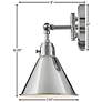3_Hinkley Arti 12 1/4" High Polished Nickel Wall Sconce more views