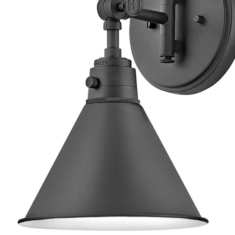 Image 2 Hinkley Arti 12 1/4"H Black Metal Swing Arm Cone Wall Sconce more views