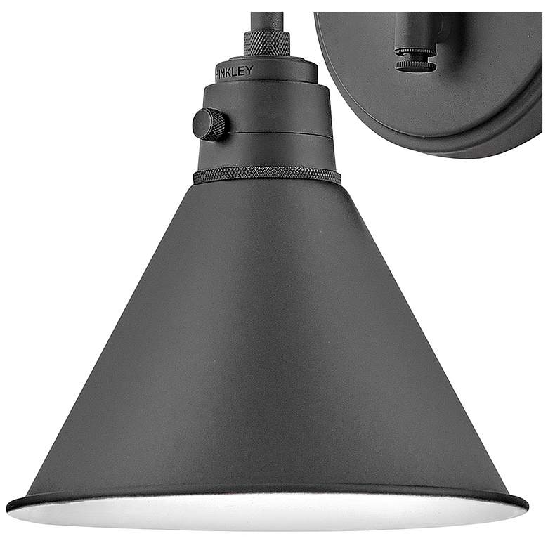 Image 4 Hinkley Arti 12 1/4"H Black Metal Swing Arm Cone Wall Sconce more views