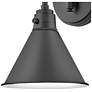 4_Hinkley Arti 12 1/4"H Black Metal Swing Arm Cone Wall Sconce more views